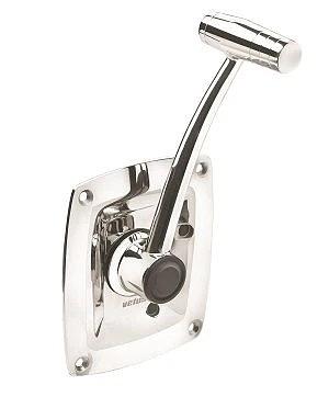 Single lever remote control, side mounting, with stainless steel(AISI 316) handle, housing and T-bar thumbnail 1