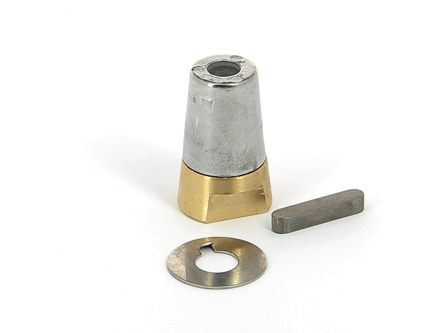 Set : Zinc anode, shaft nut, key and tab washer for VETUS Ø 25 mm propeller shafts thumbnail 1