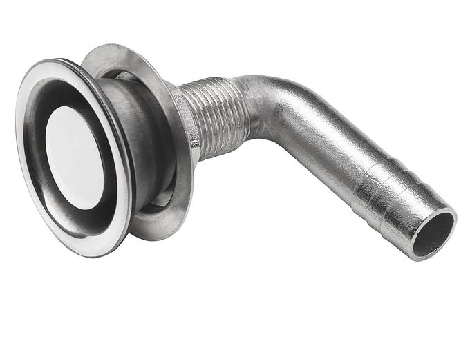 AIR-VENT NIPPLE S/S 316 FOR HOSE Ø 16 MM ANGLED