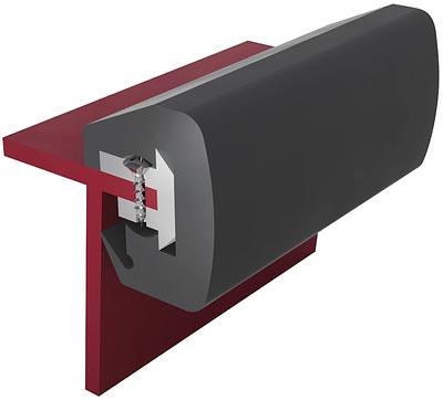 Vinyl rubbing strake, dark grey, STE 48 x 38 mm thumbnail 1