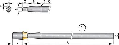 VETUS propeller shaft, duplex stainless steel, 35 mm, length 2000 mm thumbnail 1