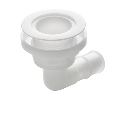 Thru-hull, 90 degree angled with low flange, Delrin, for hose Ø 25 mm (1") thumbnail 1