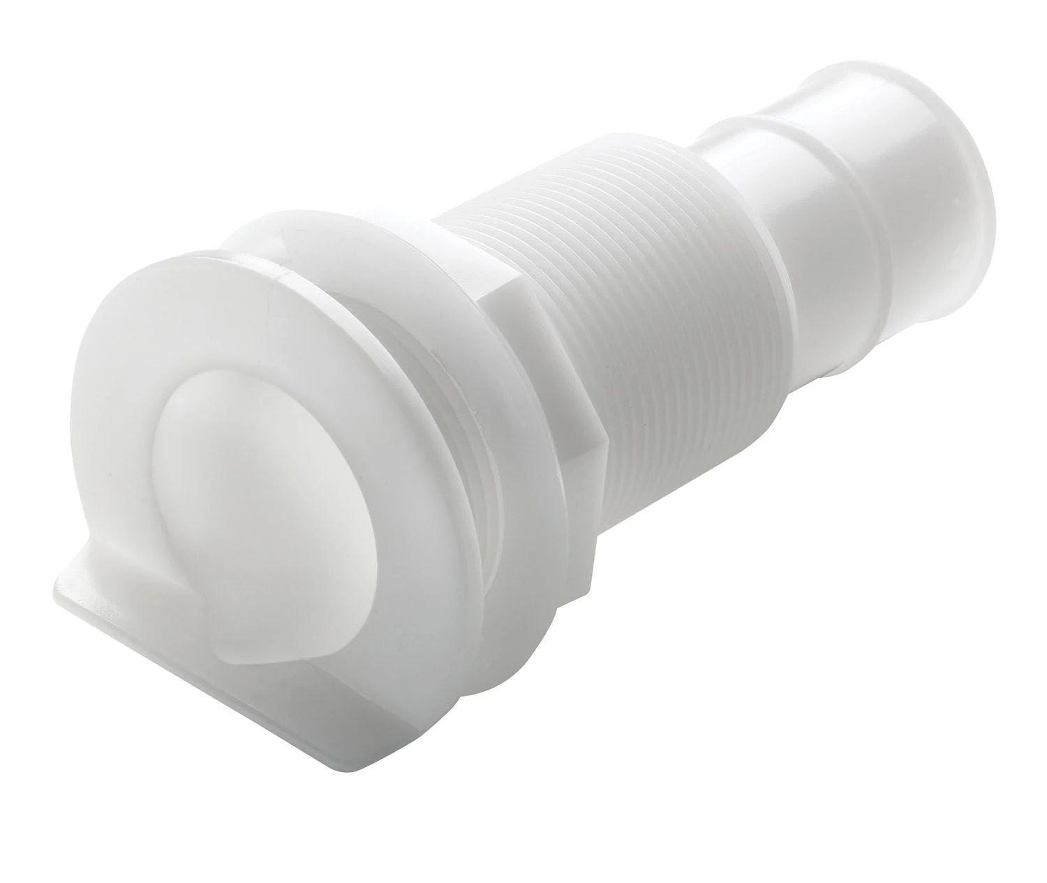 Thru-hull with L- flange, Delrin, for hose Ø 32 mm (1 1/4") thumbnail 2