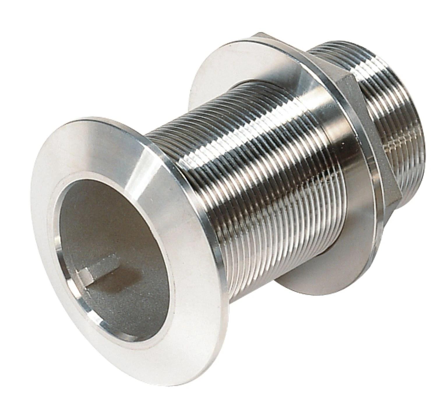 Thru-hull, stainless steel, chamfered flange, machined finish, G1¼ thumbnail 1