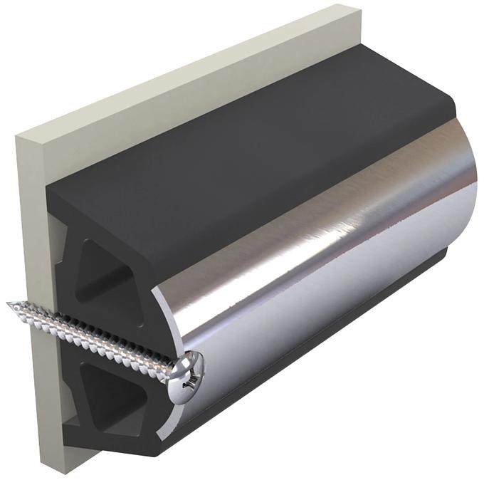 Vinyl rubbing strake, white, TRAP5S 55 x 34 mm