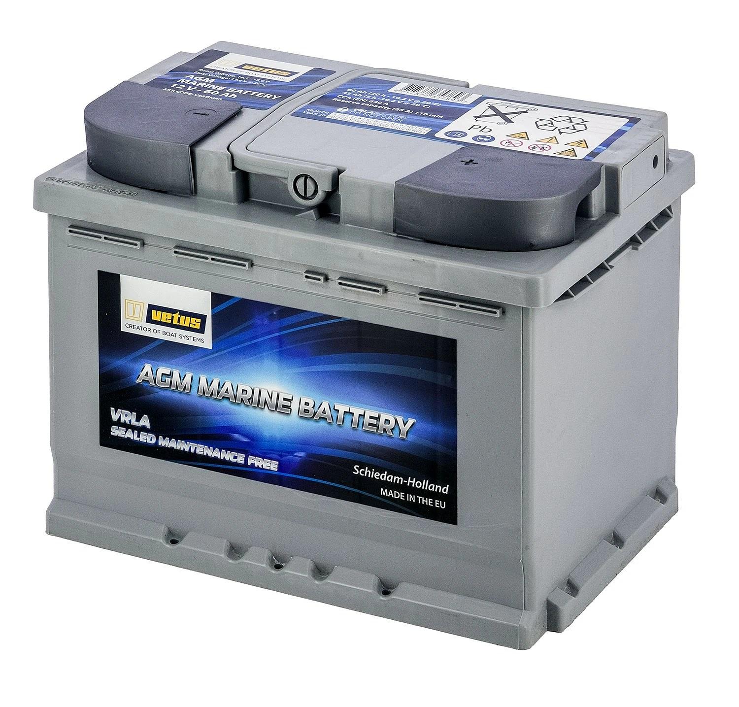 VETUS AGM power battery, 60Ah thumbnail 1