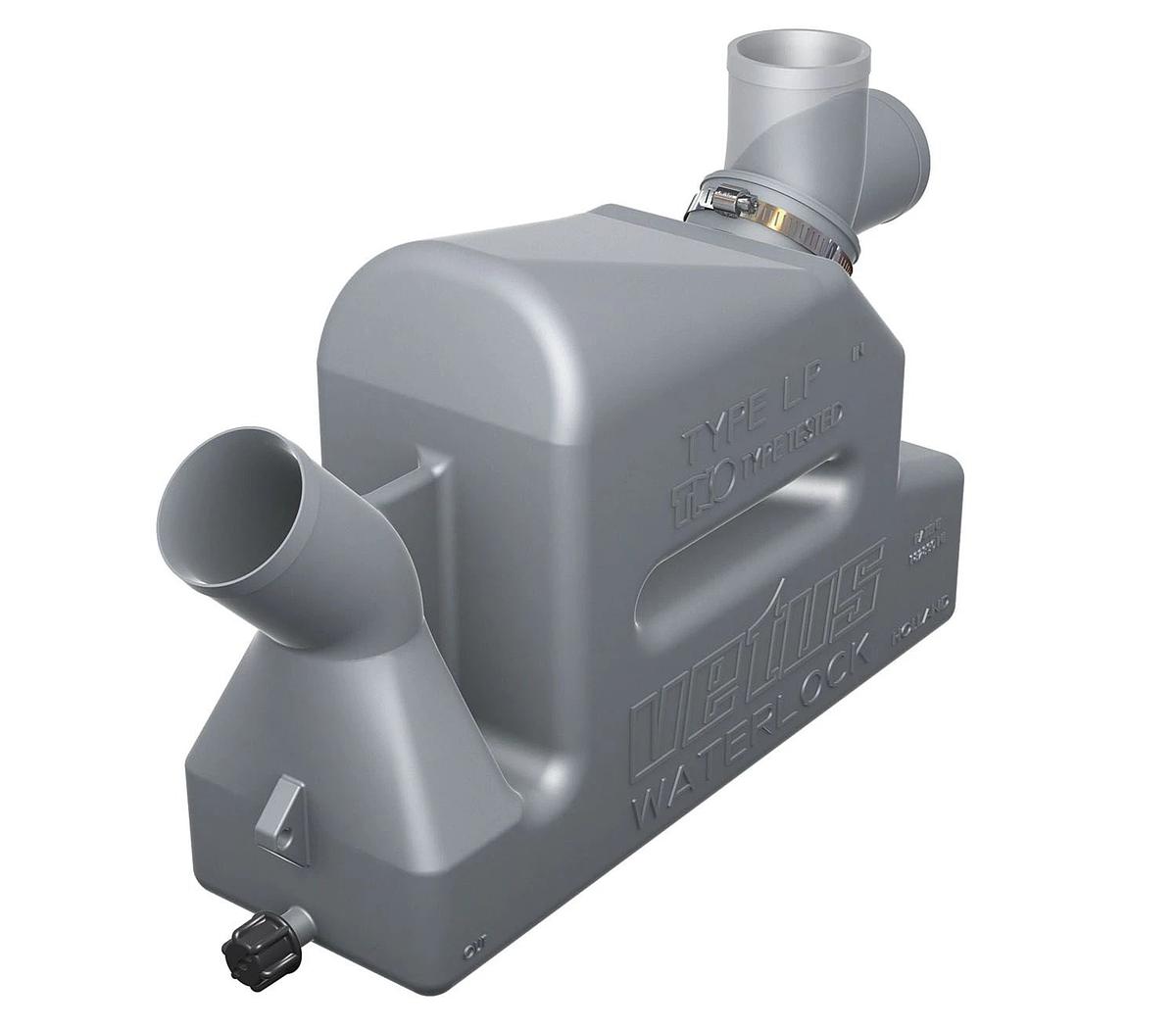 VETUS plastic waterlock type LP40 with rotating inlet for 40mm hose