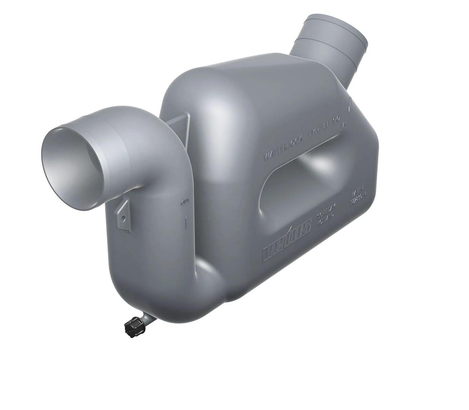 VETUS plastic waterlock type LP75, fixed inlet, 76mm thumbnail 1