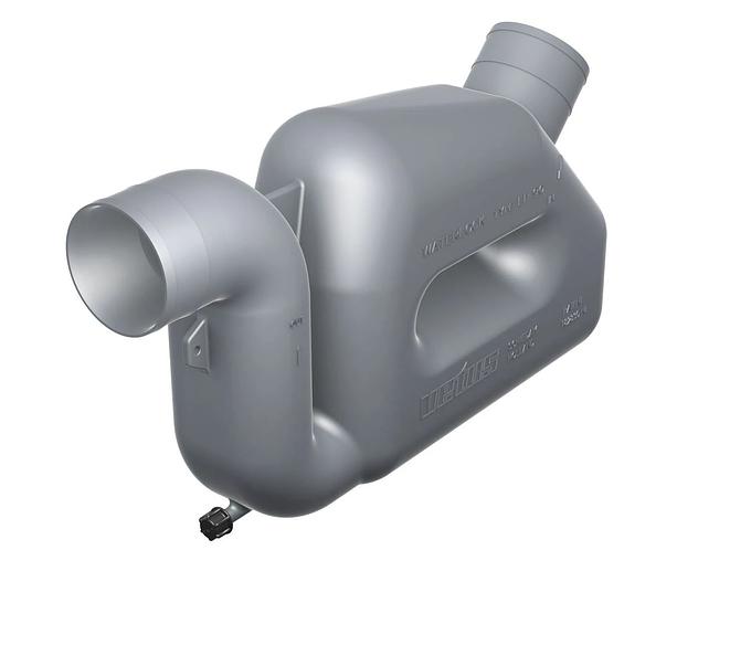 VETUS plastic waterlock type LP75, fixed inlet, 76mm