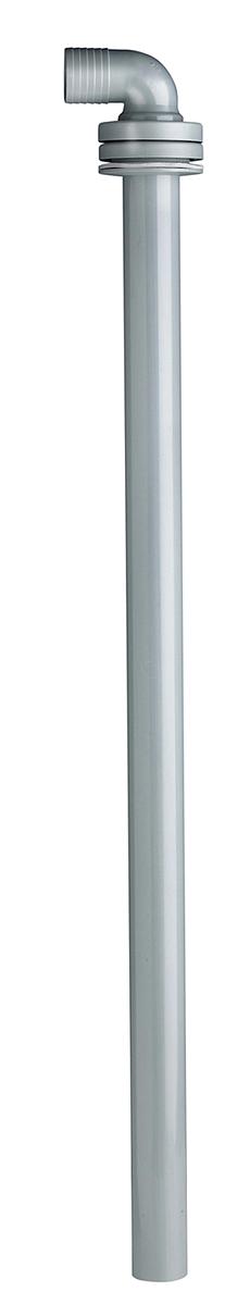 Extraction pipe L = 780mm hose nipple 38mm diameter, right angle