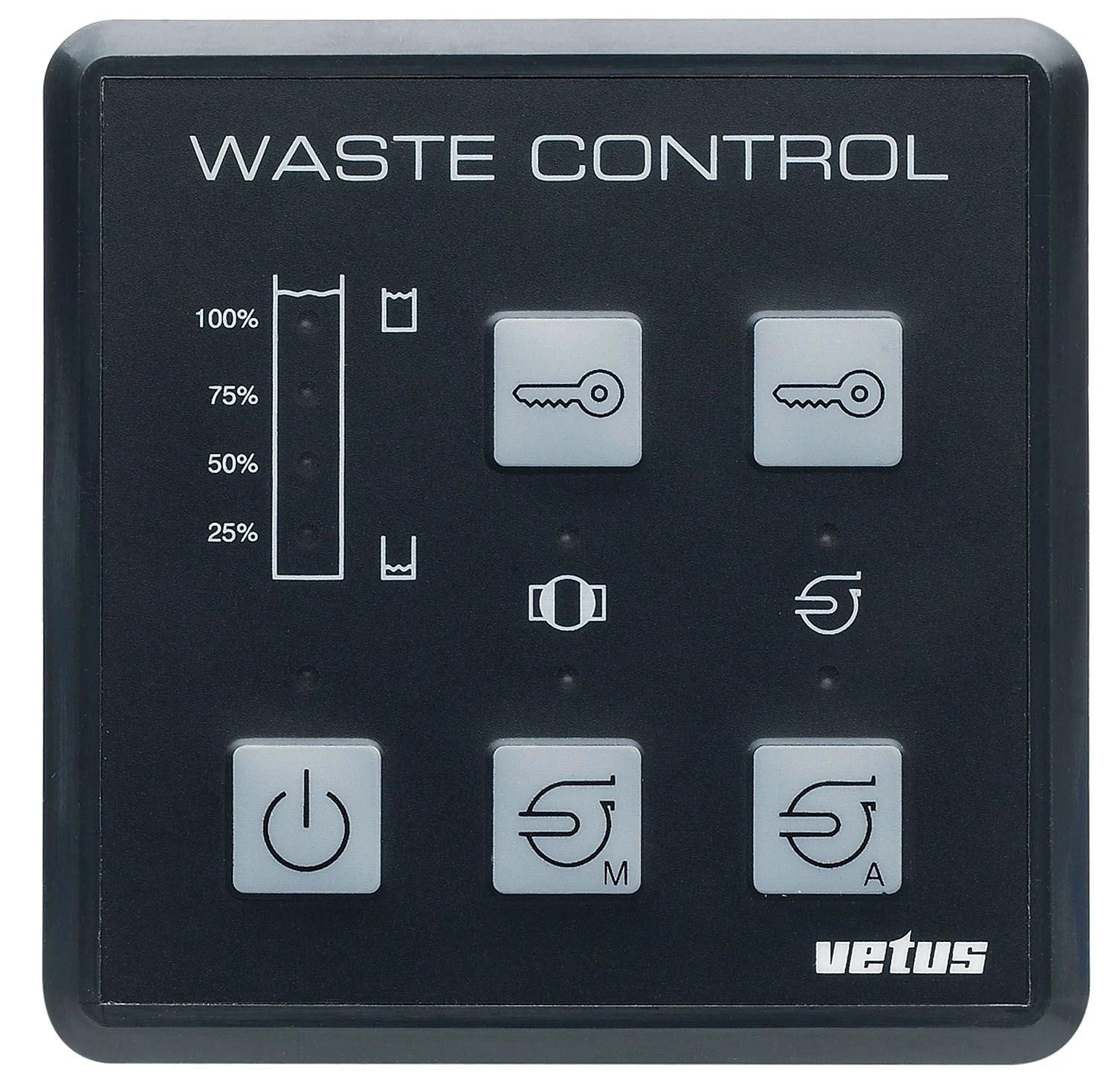 VETUS waste water system control panel, 12 & 24V thumbnail 1
