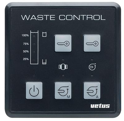 VETUS waste water system control panel, 12 & 24V thumbnail 1
