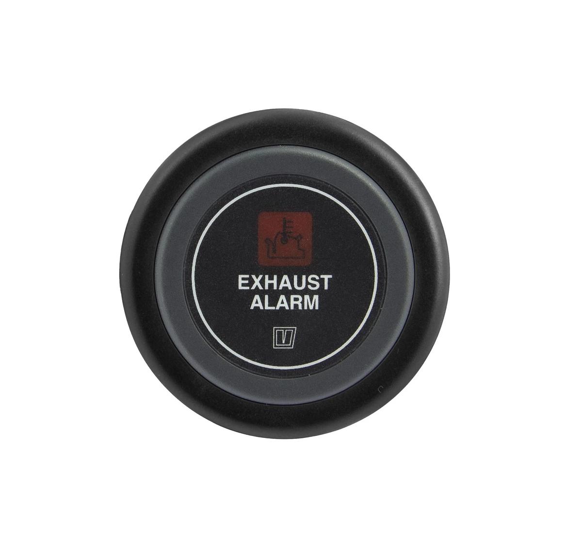 VETUS exhaust temperature alarm, black, 12V, cut-out size 52mm