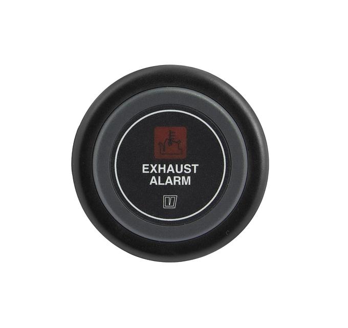 VETUS exhaust temperature alarm, black, 12V, cut-out size 52mm