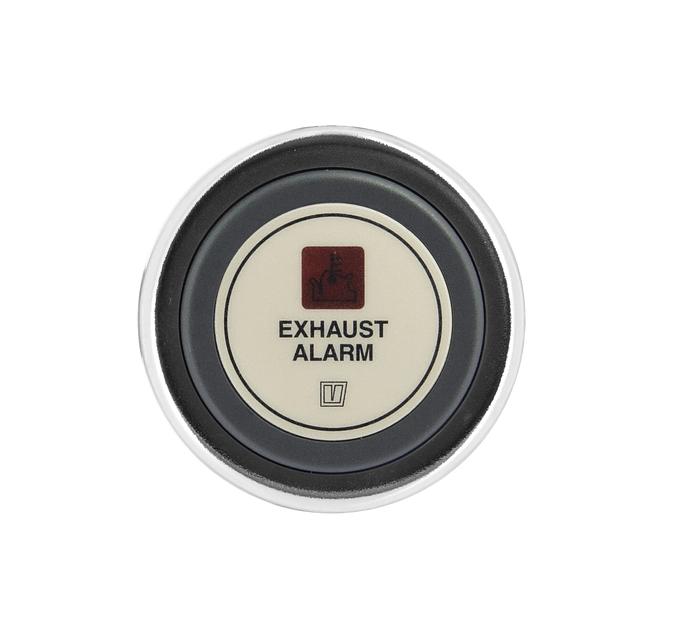 VETUS exhaust temperature alarm, white, 12V, cut-out size 52mm