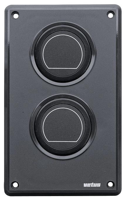 VETUS extension panel for 2 instruments with cut-out diameter of 52mm