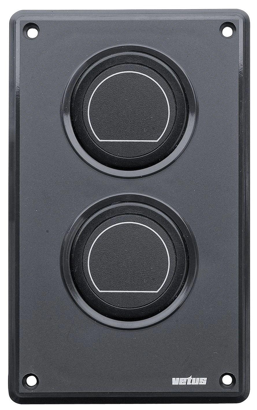 VETUS extension panel for 2 instruments with cut-out diameter of 52mm thumbnail 1