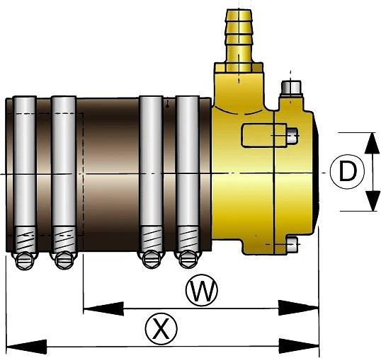 Bronze flexible inner bearing, 35mm diameter, with dual lip seal thumbnail 1