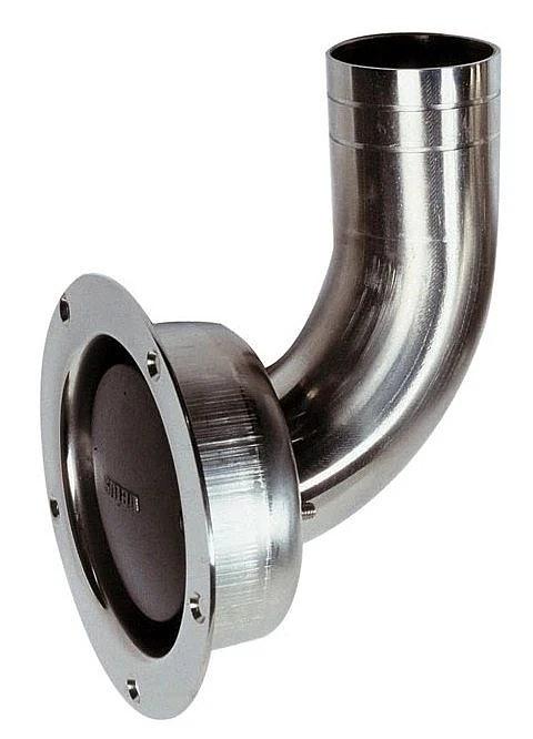 Stainless steel breather nipple Ø 38 mm. angled thumbnail 1