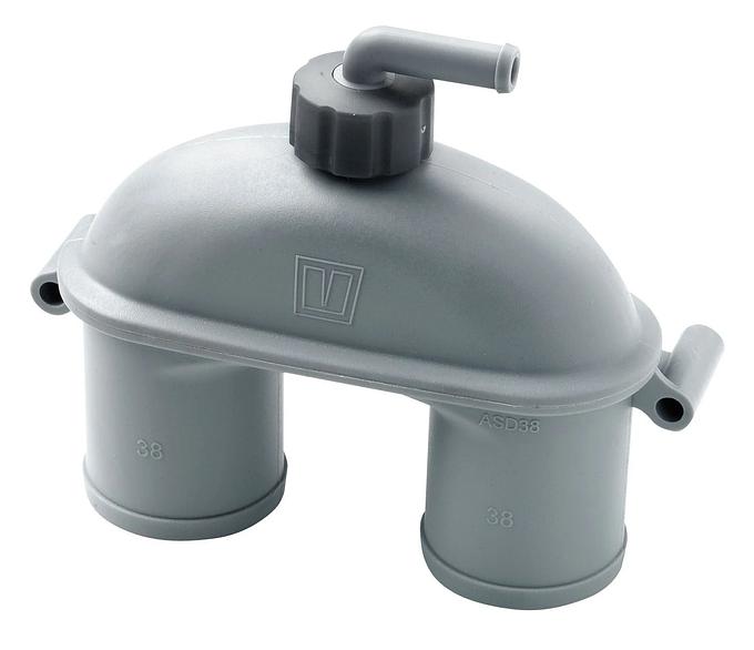 Anti-syphon device with valve, for 38mm hose