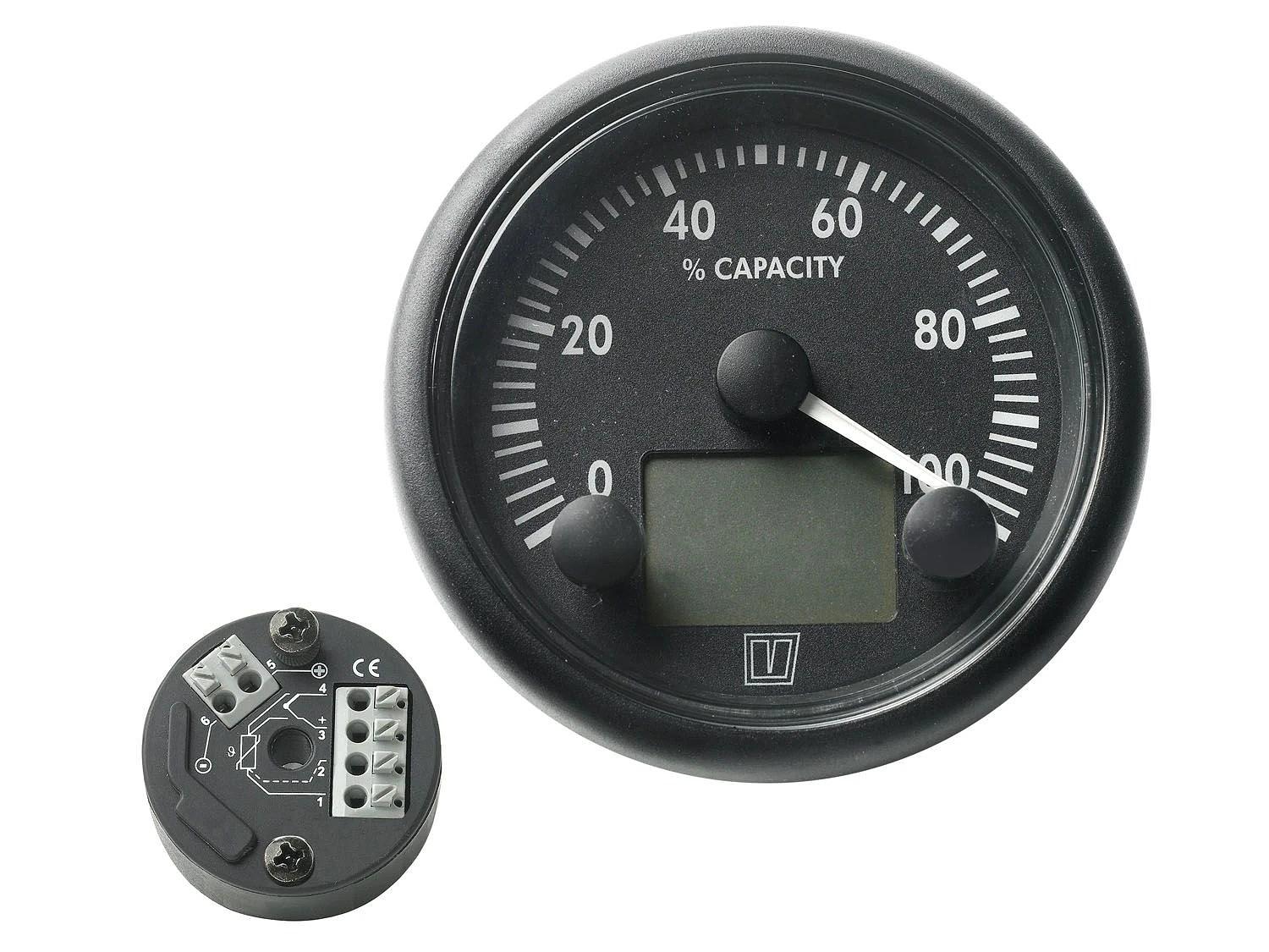 VETUS battery monitor 12/24V, with 200A shunt, black thumbnail 2