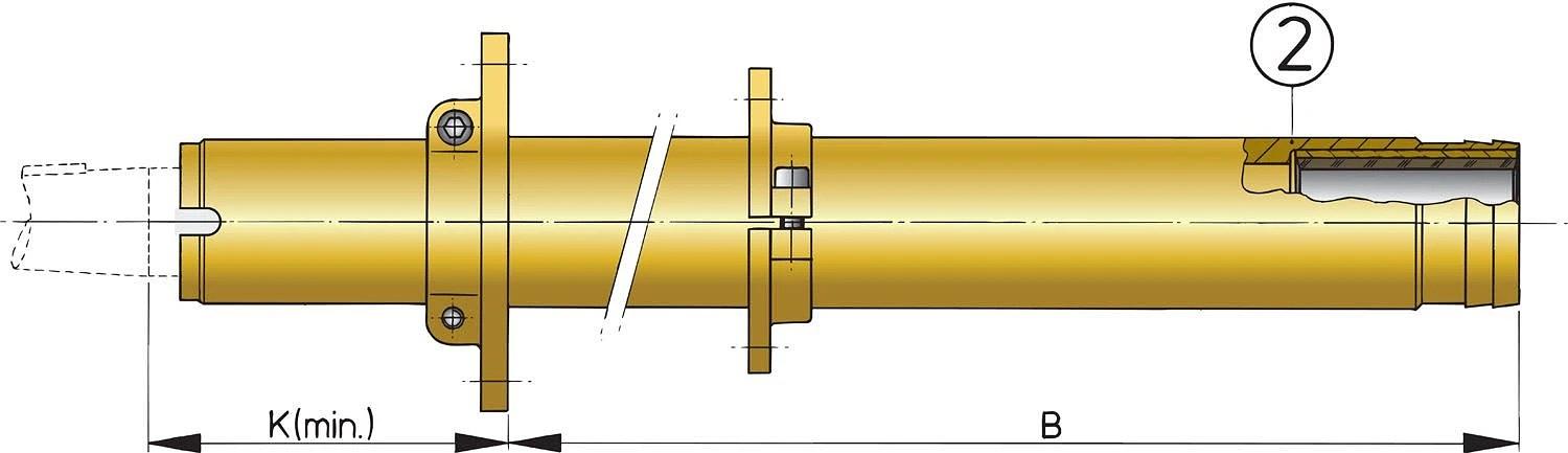 Second bearing for Ø 25 mm stern tube thumbnail 1