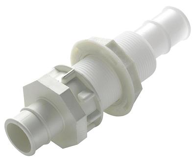 Bulkhead connector, Delrin, for hose Ø 38 mm (1 1/2") thumbnail 1