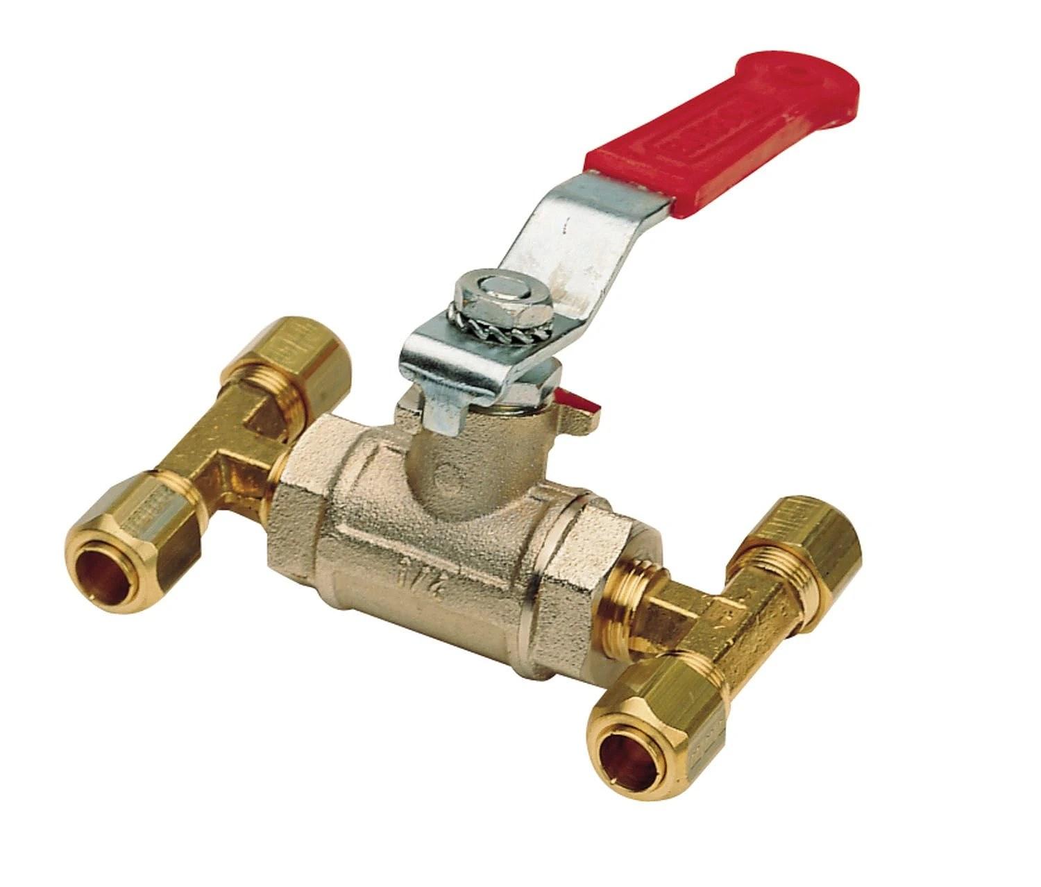 By-pass valve for Ø 10 mm tubing