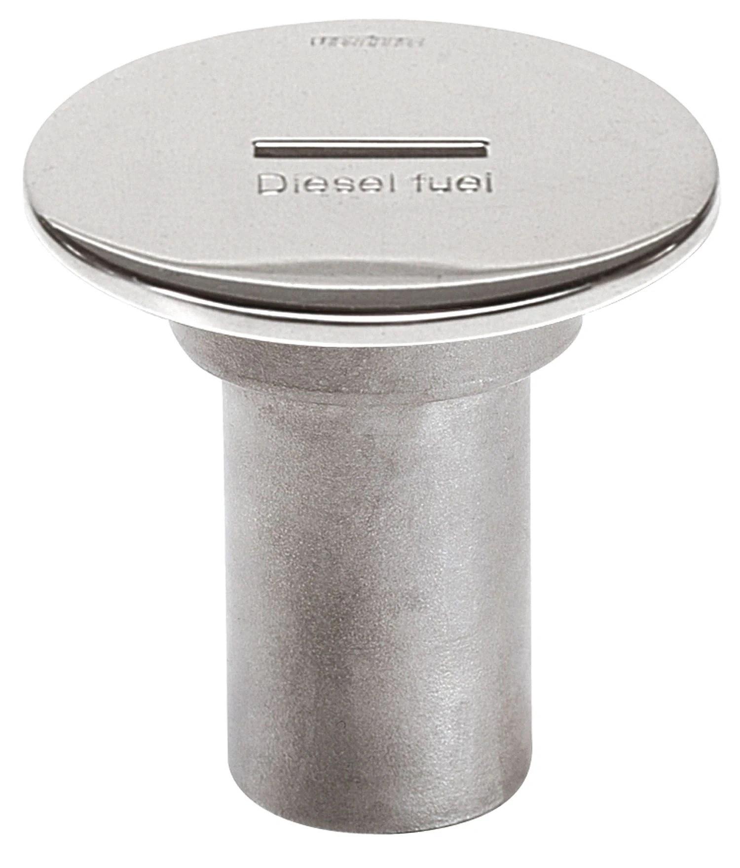 Stainless steel filler cap for hose Ø 38 mm, cover Ø 87 mm thumbnail 1