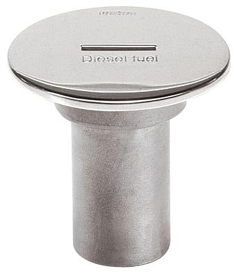 Stainless steel filler cap for hose Ø 38 mm, cover Ø 87 mm thumbnail 1