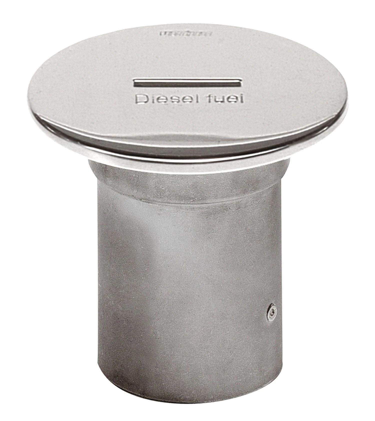 Stainless steel filler cap for hose Ø 51 mm, cover Ø 93 mm thumbnail 1