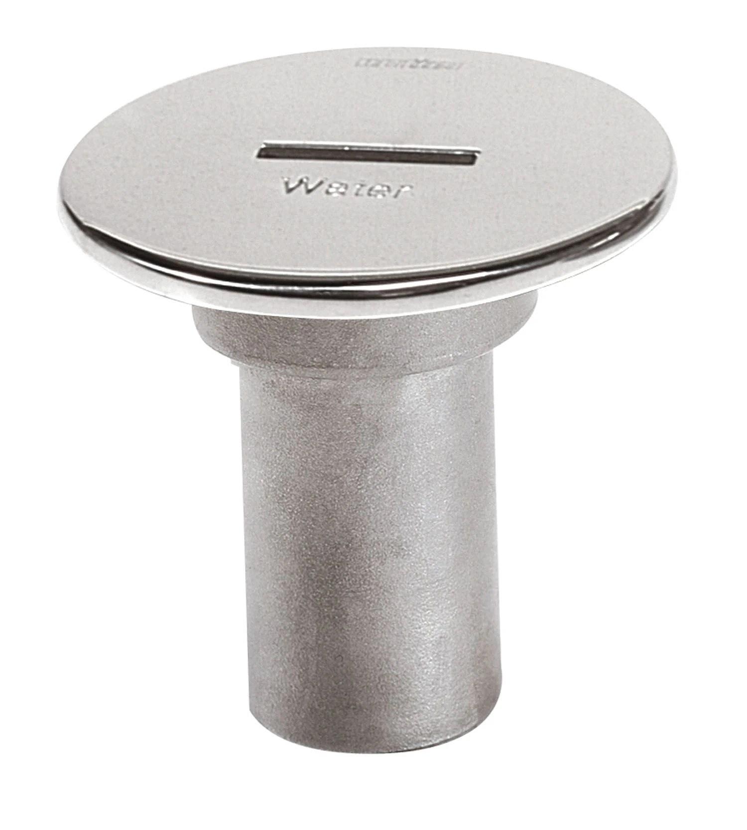 Stainless steel filler cap "WATER" for hose Ø 38 mm, cover Ø 87 mm thumbnail 2
