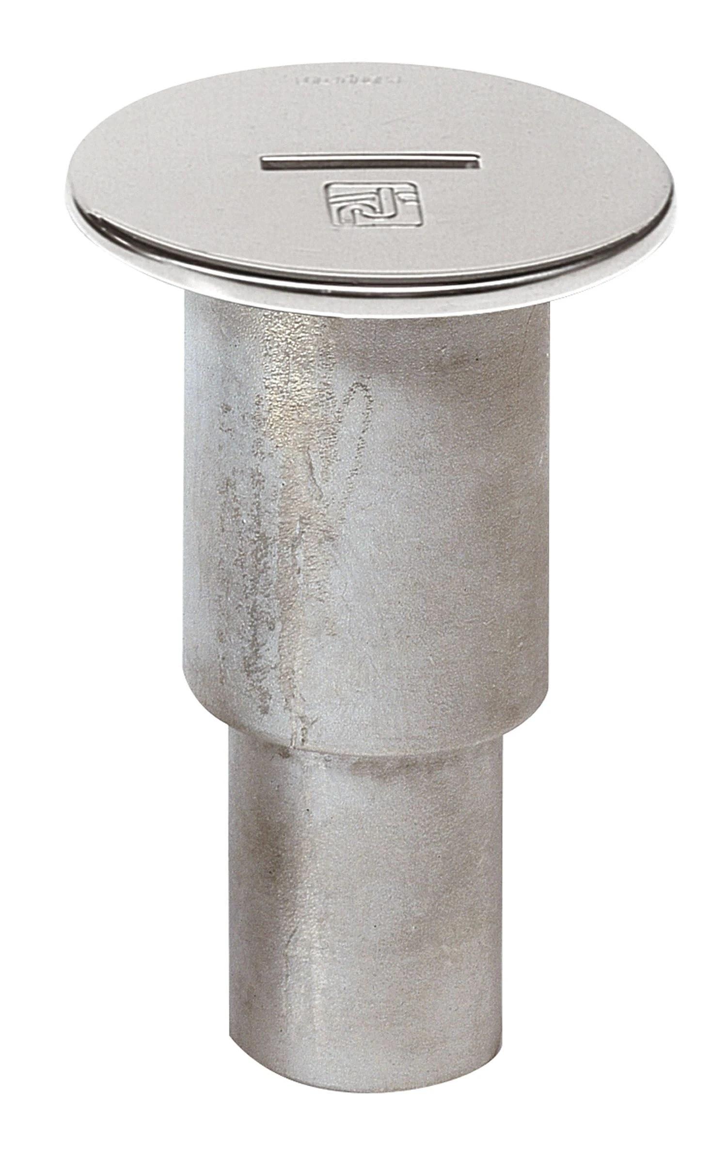 Stainless steel deck plate for waste water extr. for 38 mm san. Hose thumbnail 1