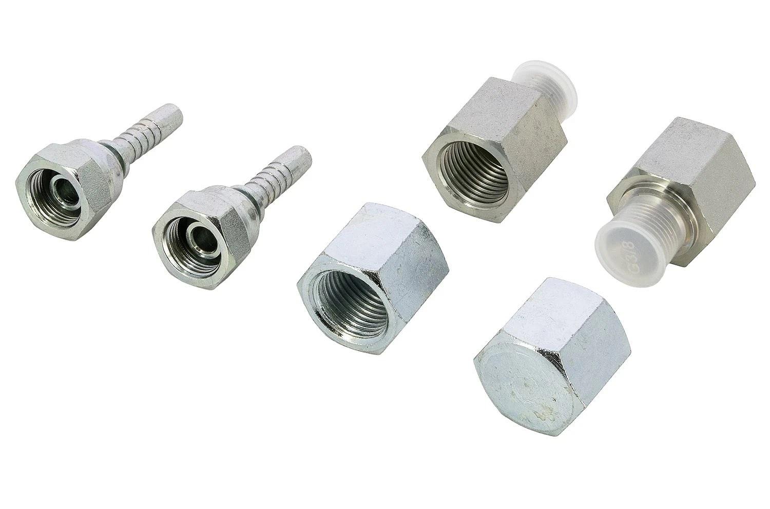 Connection set for double fuel filter, 8mm-diameter hose, straight