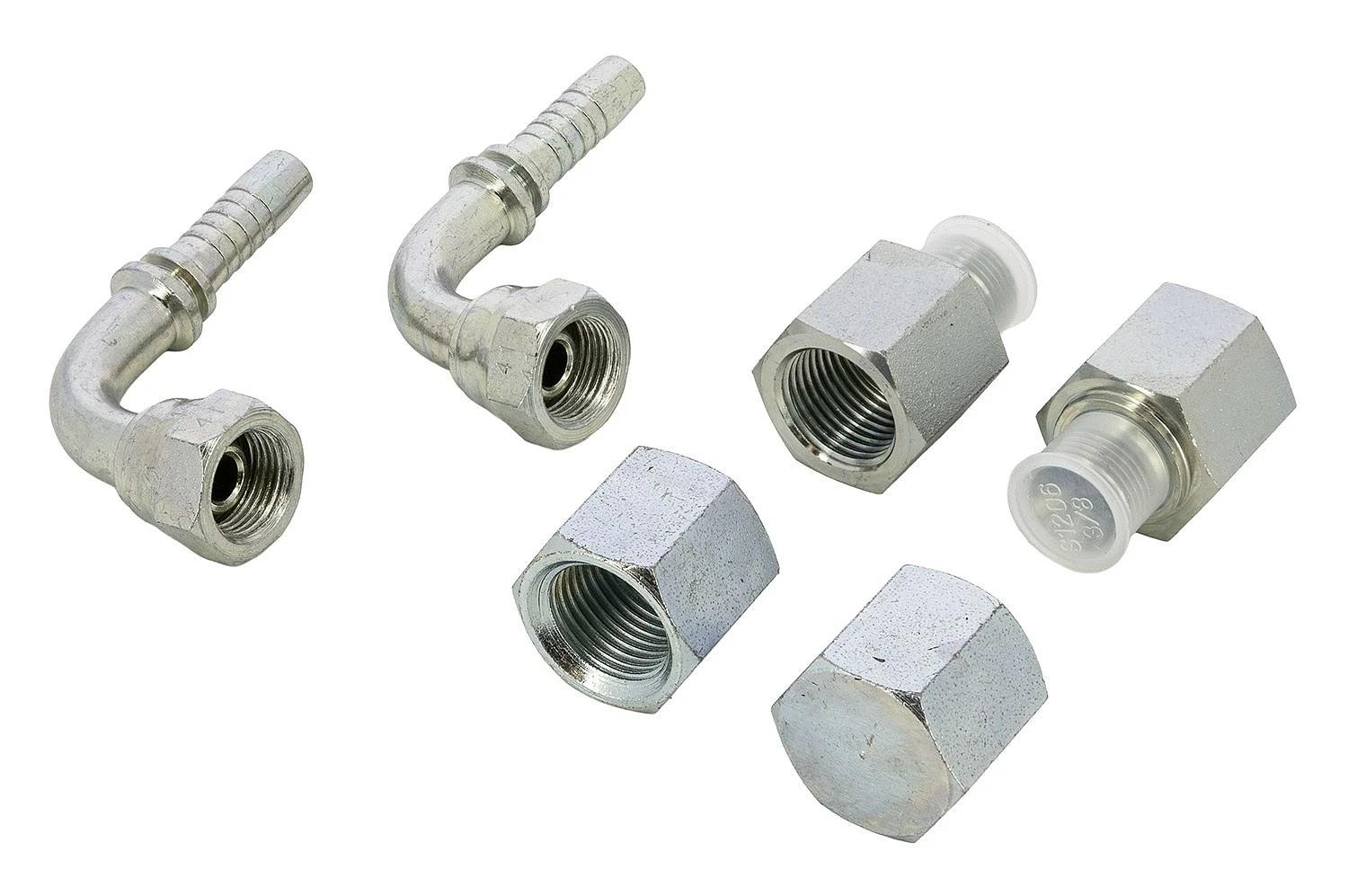 Connection set for double fuel filter, 10mm-diameter hose, angled