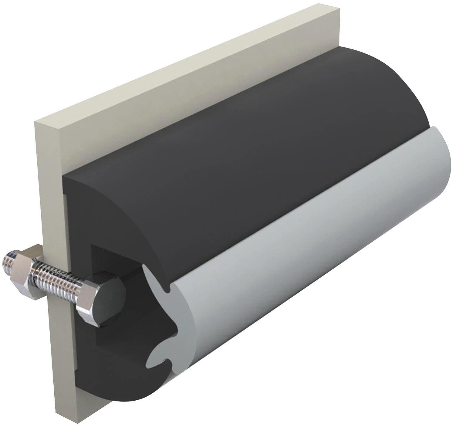 Vinyl rubbing strake, dark grey, HARO 50 x 34 mm thumbnail 1