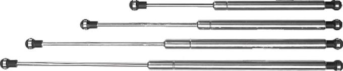 Gas strut, stainless steel (AISI 316), 180 - 254 mm. incl. fittings