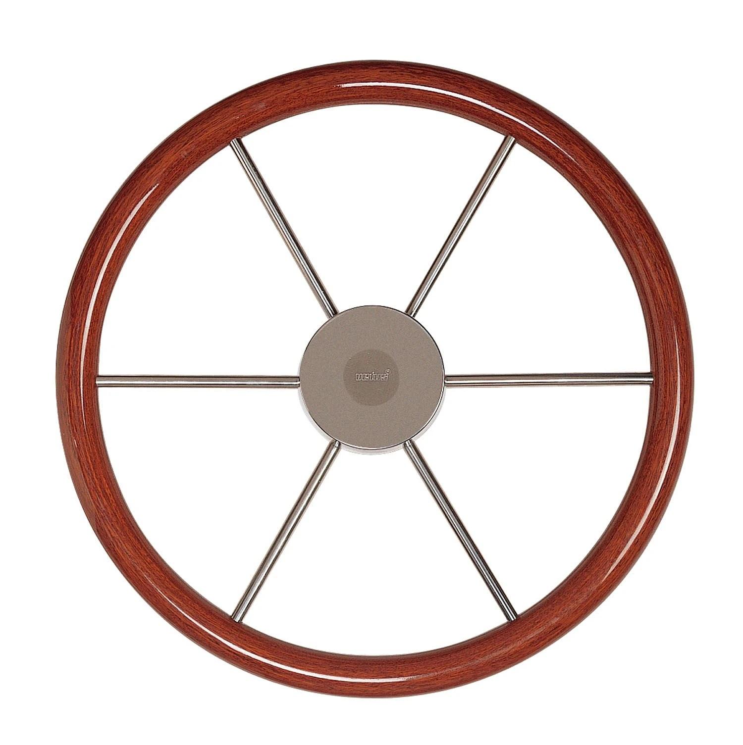 VETUS steering wheel with mahogany rim, 380 mm - 15" thumbnail 1