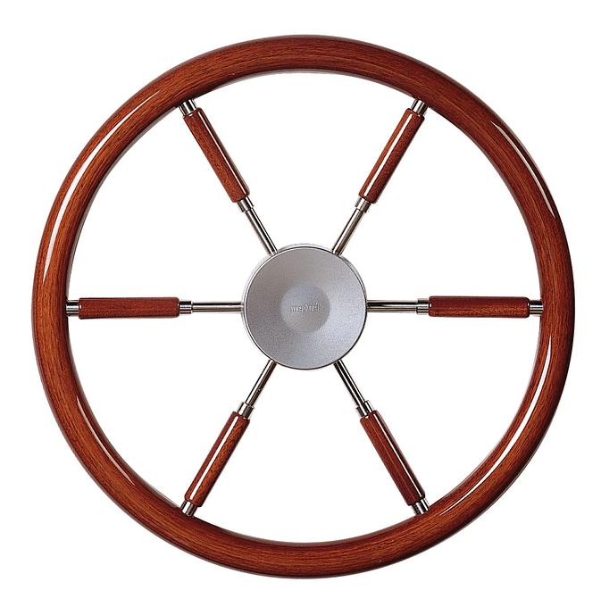 VETUS steering wheel with mahogany rim and spokes, 550 mm - 21"