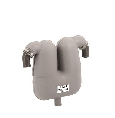 VETUS gas/water separator, 50mm rotating connections, 38mm drain thumbnail 1
