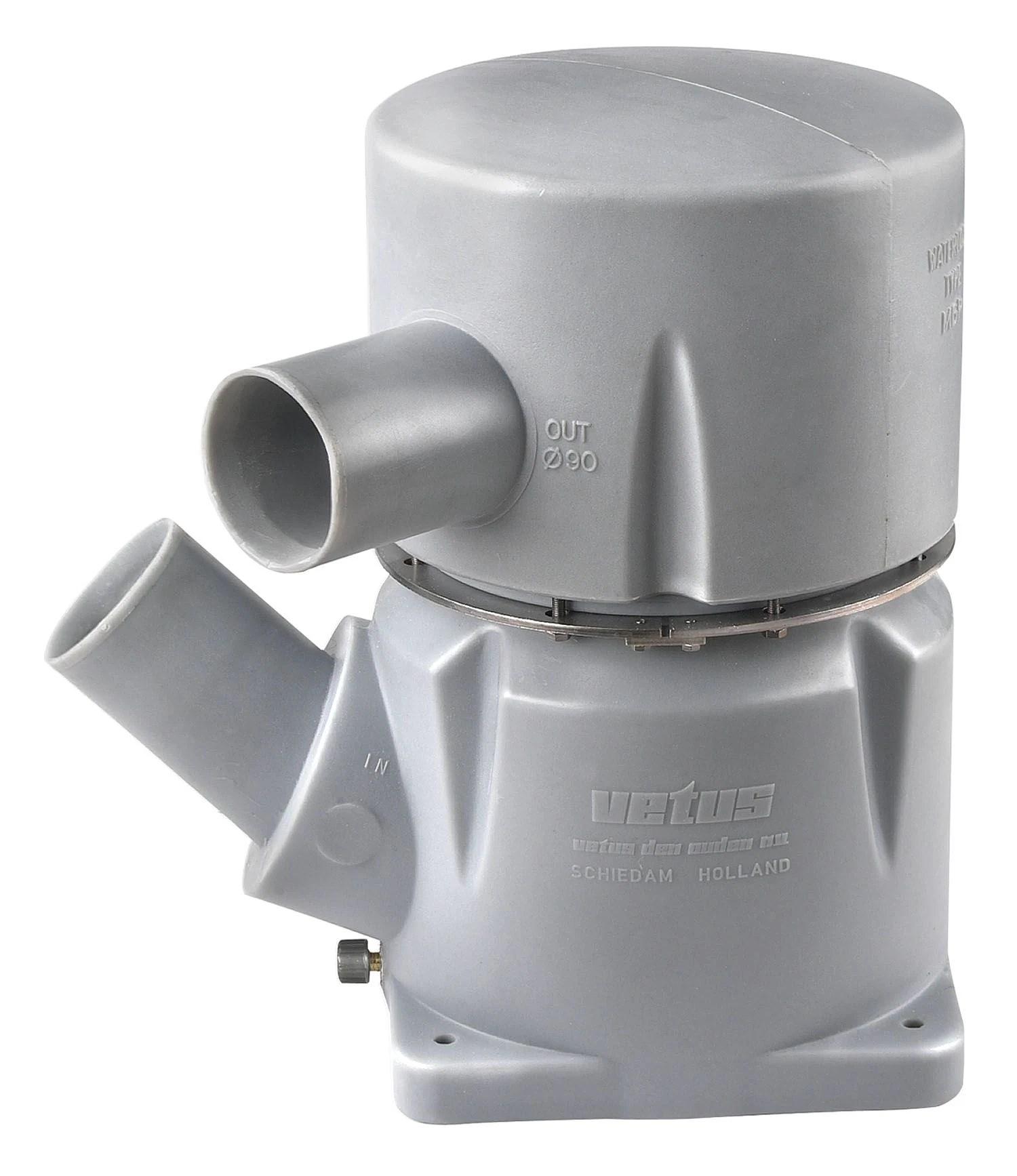 VETUS waterlock type MGS, inlet 6 inch-45°, outlet 6 inch thumbnail 2
