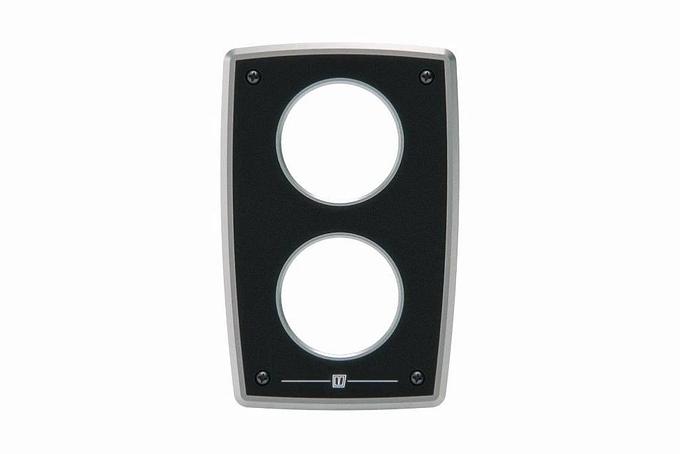 Aluminium extension panel for two gauges