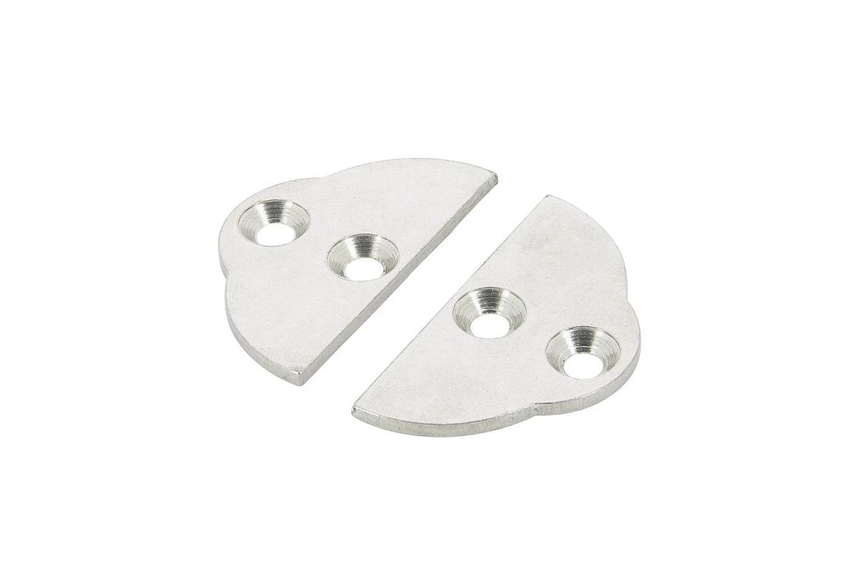Set of 2 stainless steel end pieces for rubbing strake type POLY4S