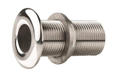 Thru-hull, stainless steel, rounded flange, polished finish, G2'' thumbnail 1