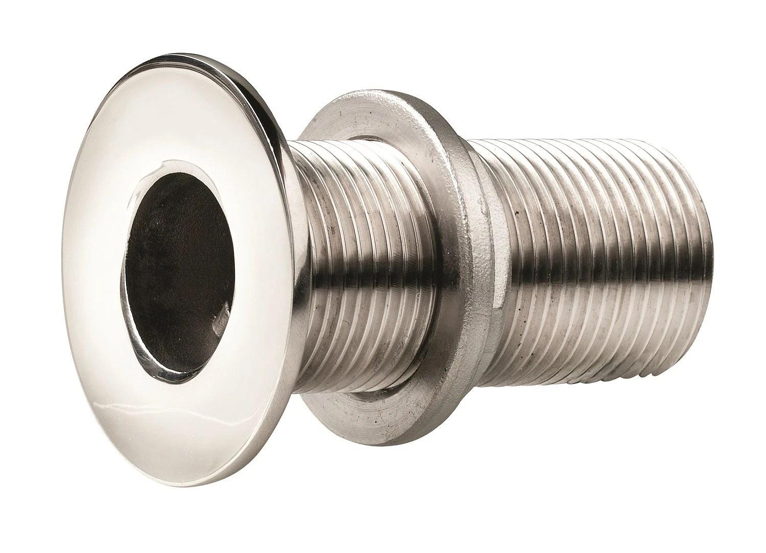 Thru-hull, stainless steel, flush flange, polished finish, G3/8'' thumbnail 2